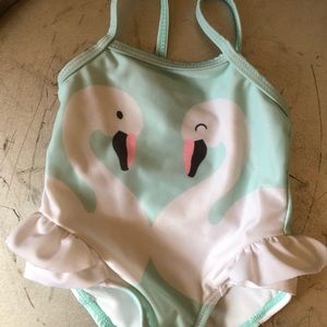 0-3 months swan swim suit